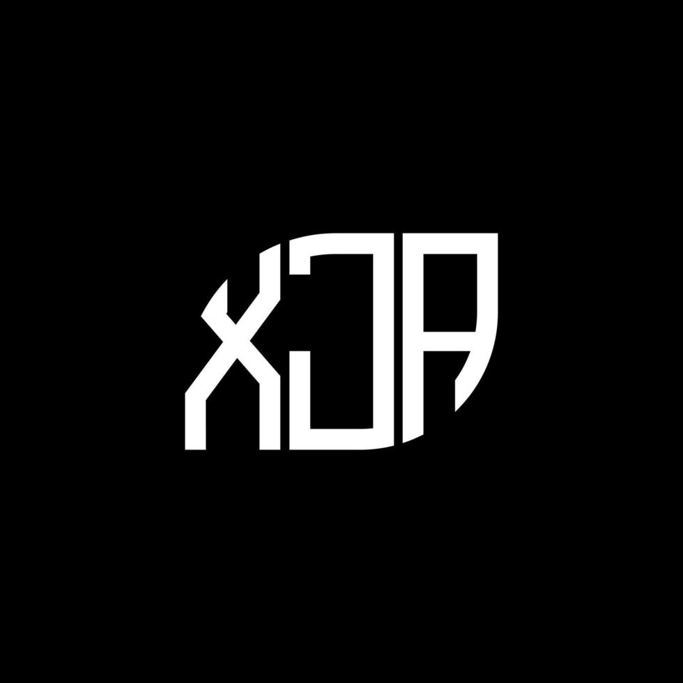 XJA letter logo design on black background. XJA creative initials letter logo concept. XJA letter design. vector