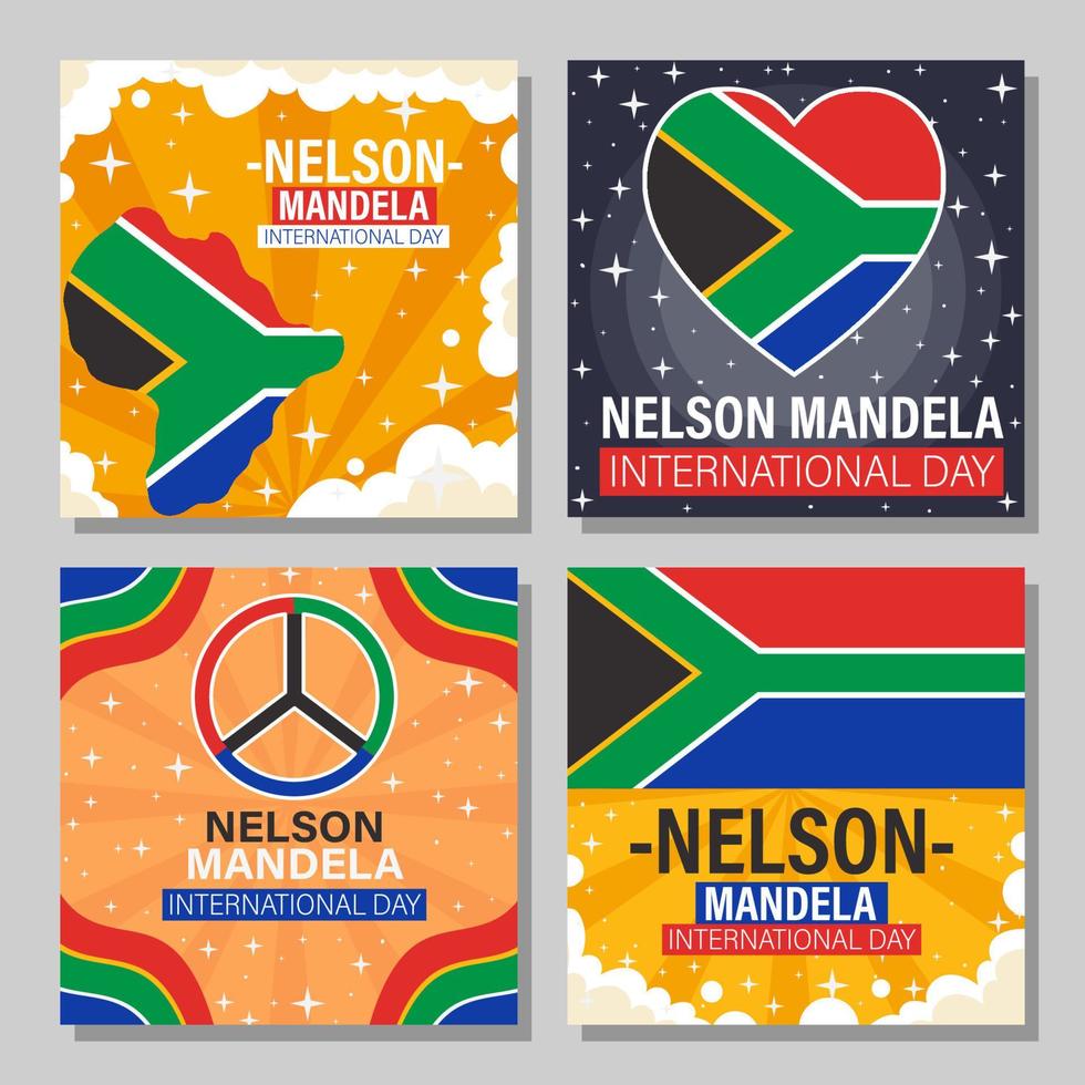 Nelson Mandela Day Social Media vector