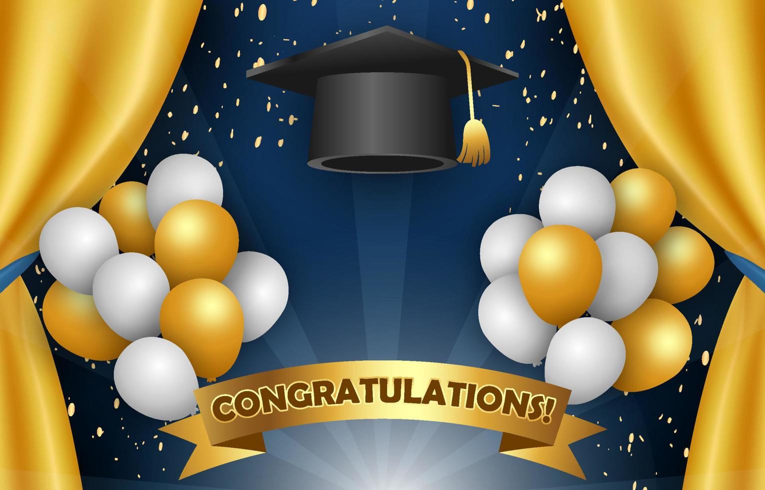 Happy Graduation Day Background vector