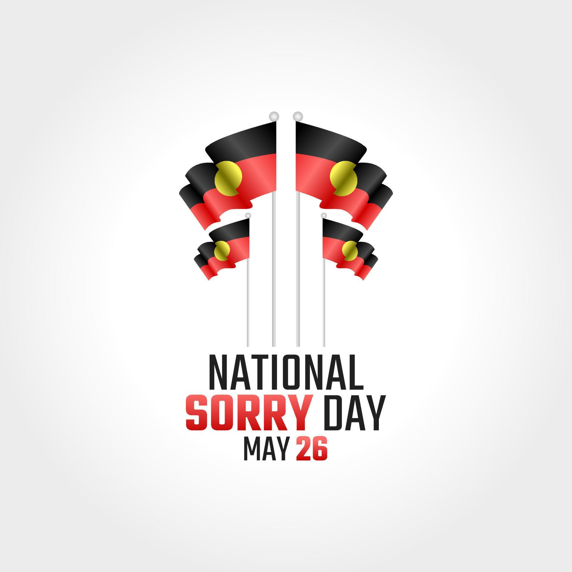 vector graphic of national sorry day