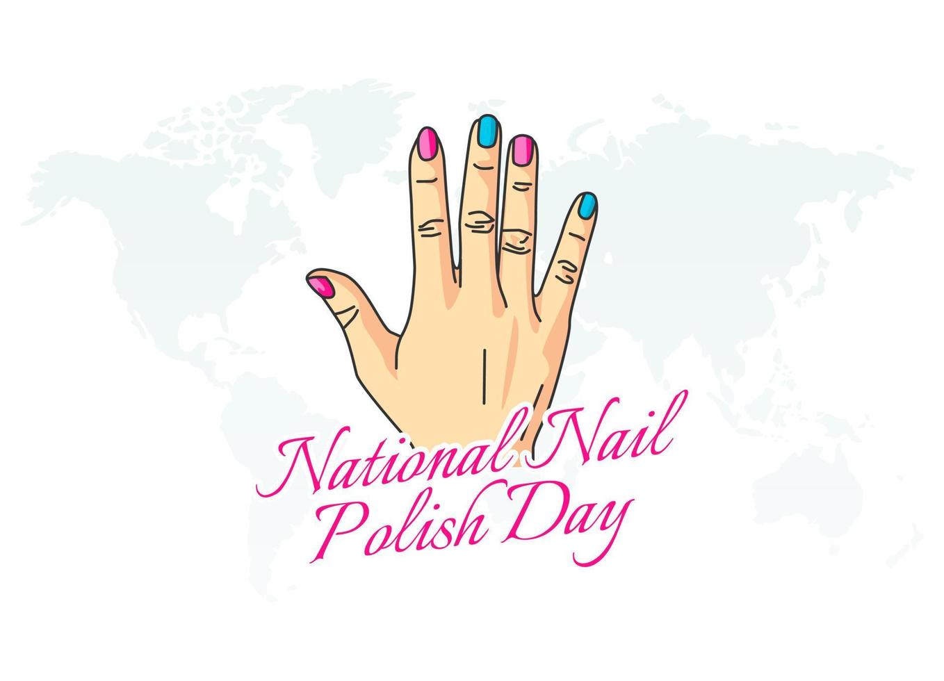 vector graphic of national nail polish day good for national nail