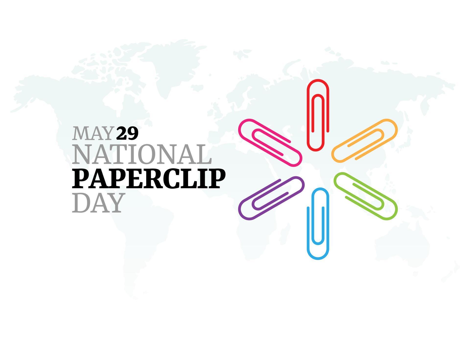 vector graphic of national paperclip day good for national paperclip