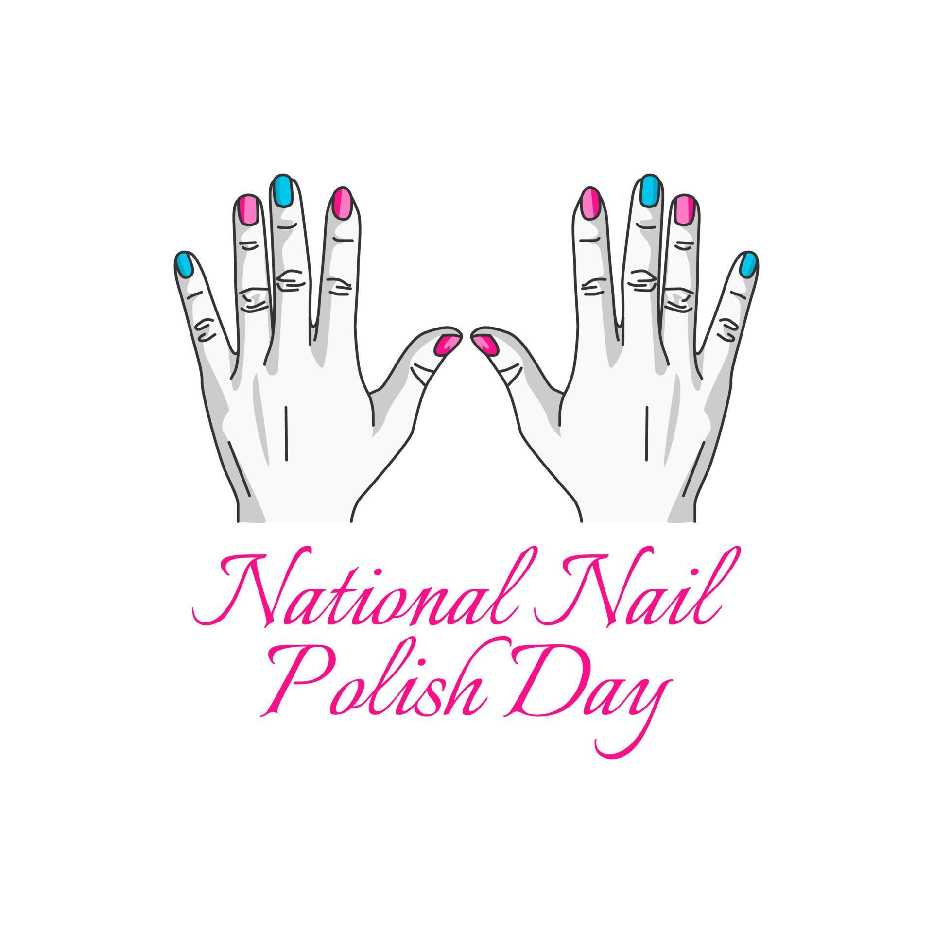 vector graphic of national nail polish day good for national nail
