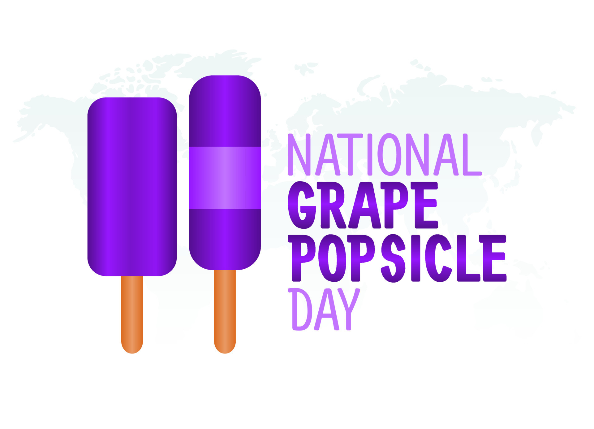 vector graphic of national grape popsicle day good for national grape