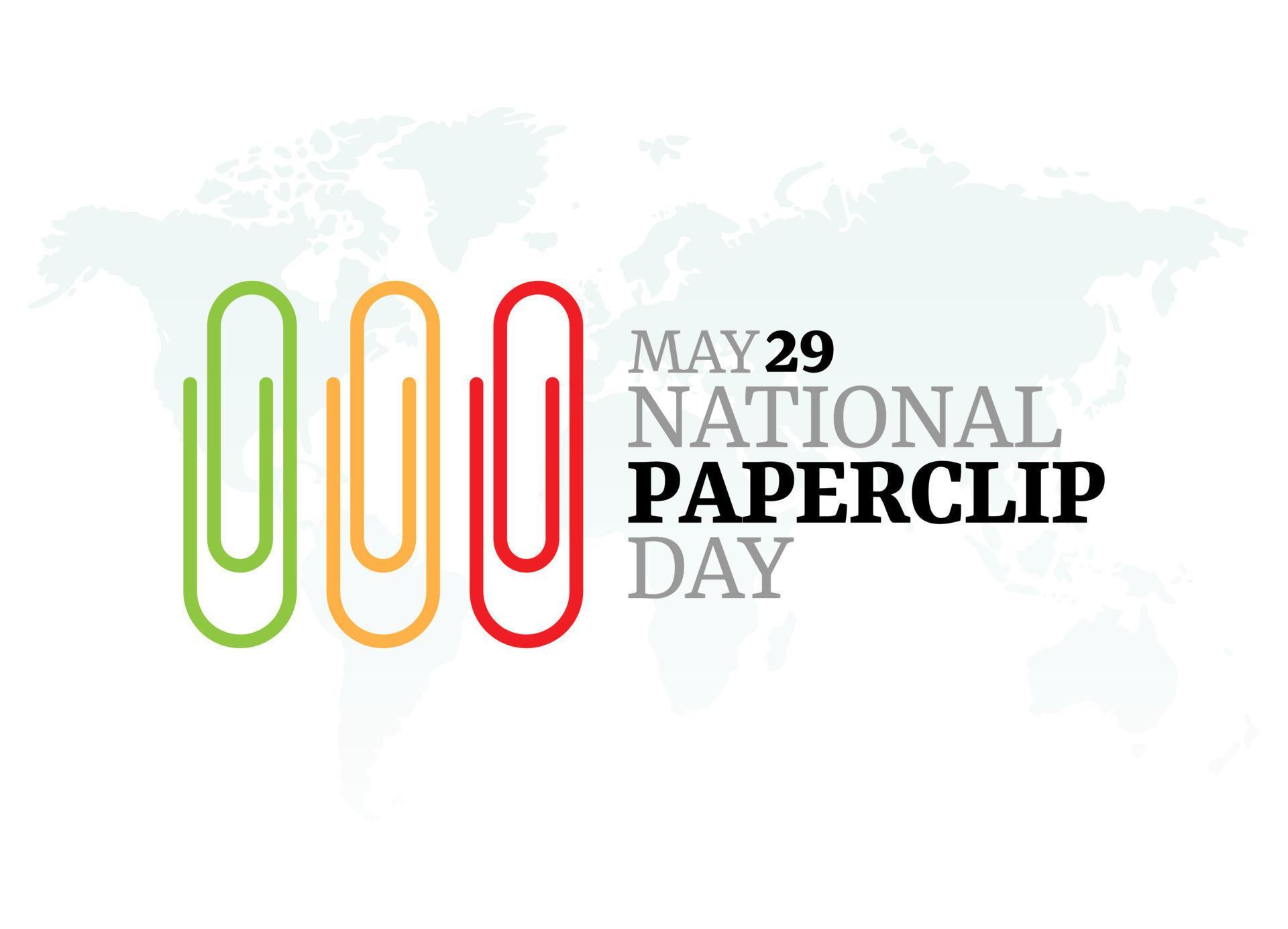 vector graphic of national paperclip day good for national paperclip