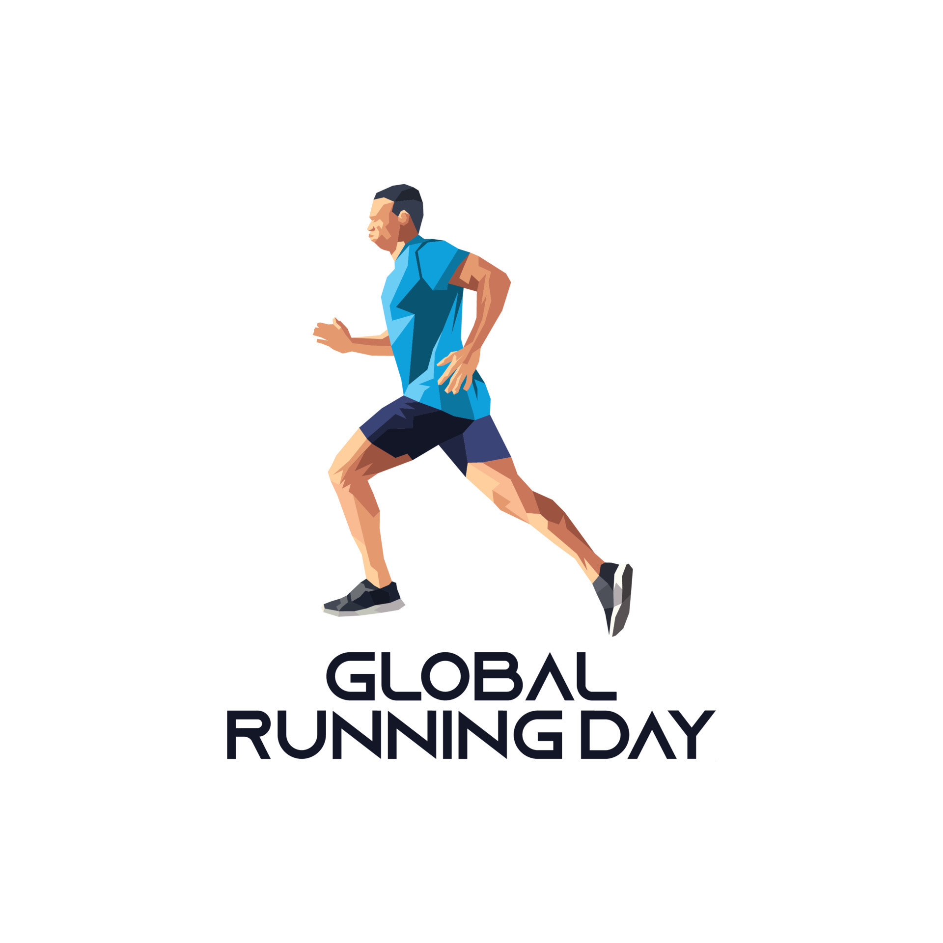 vector graphic of global running day good for global running day