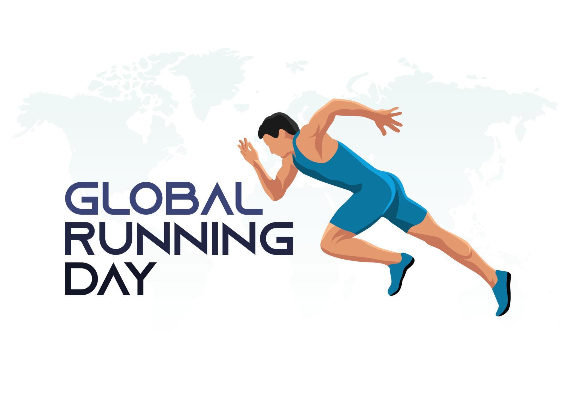 vector graphic of global running day good for global running day
