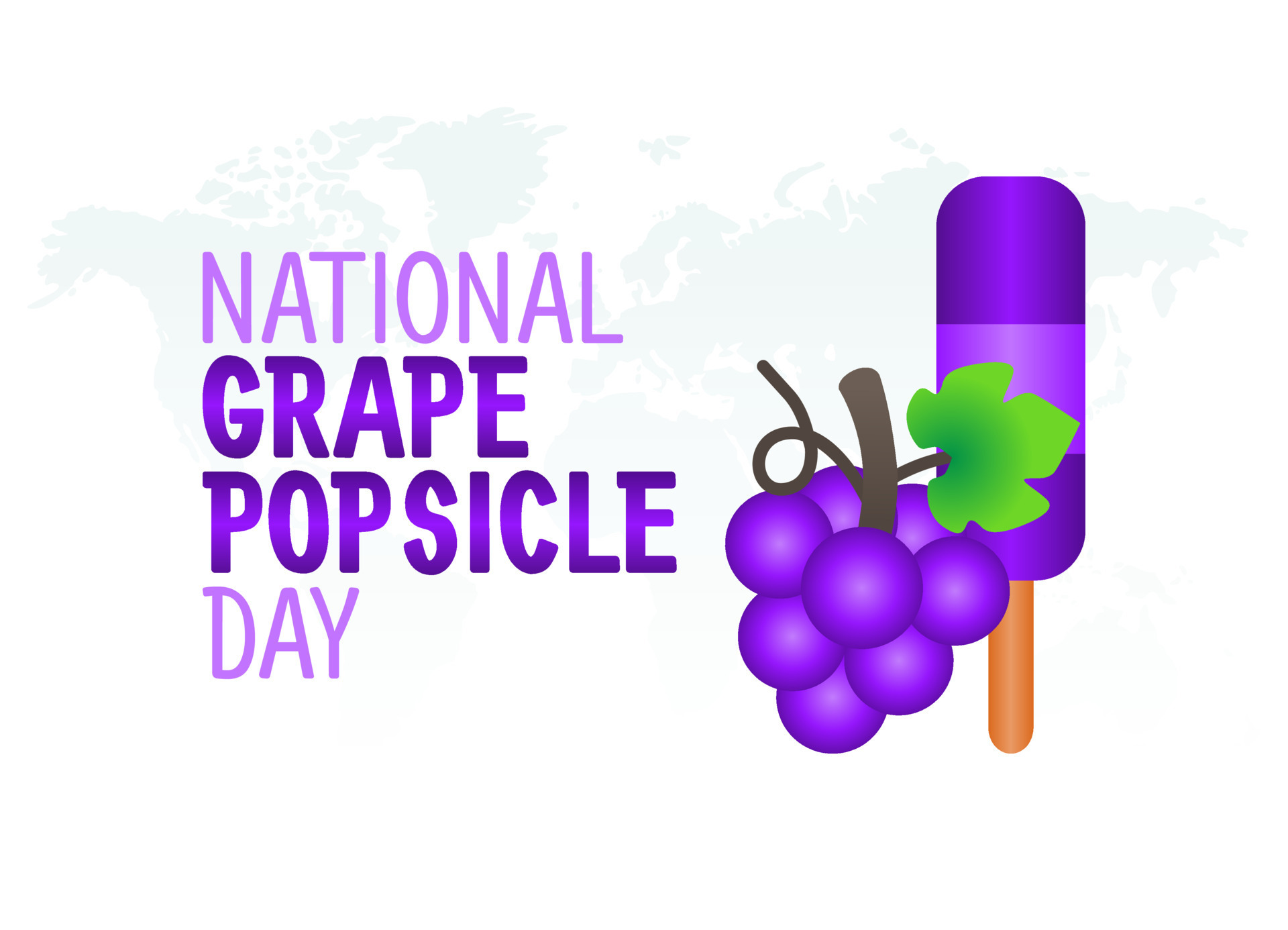 vector graphic of national grape popsicle day good for national grape