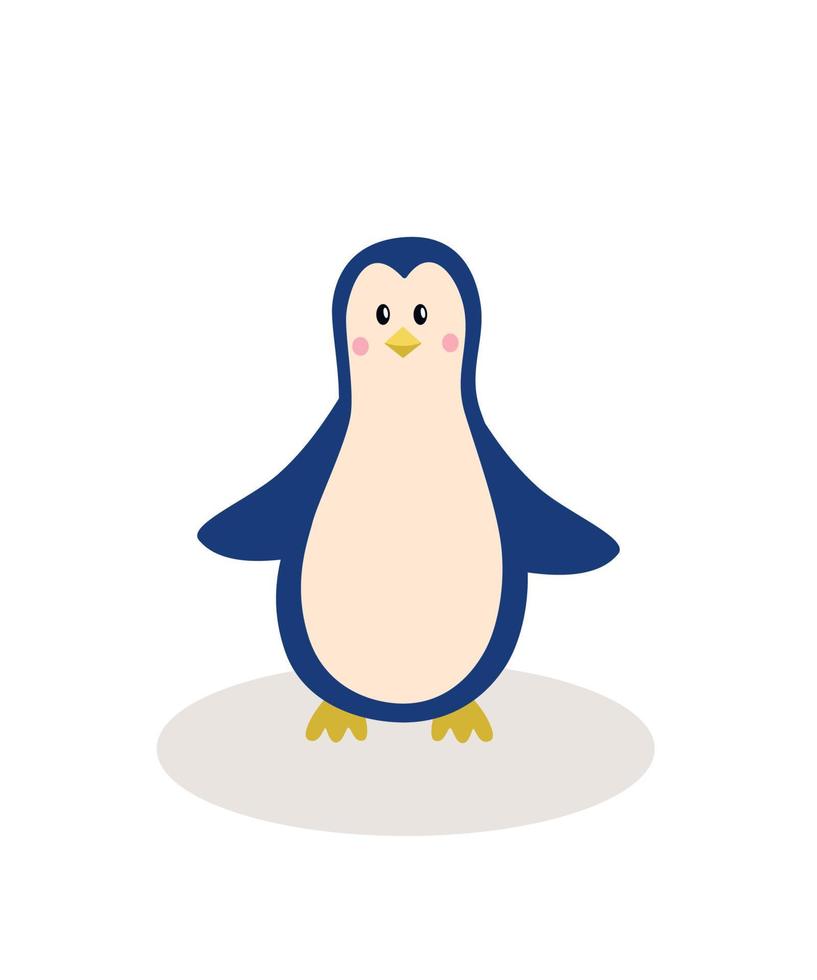 pingüino, vector, ilustración, de, un, caricatura, animal marino, aislado, blanco vector