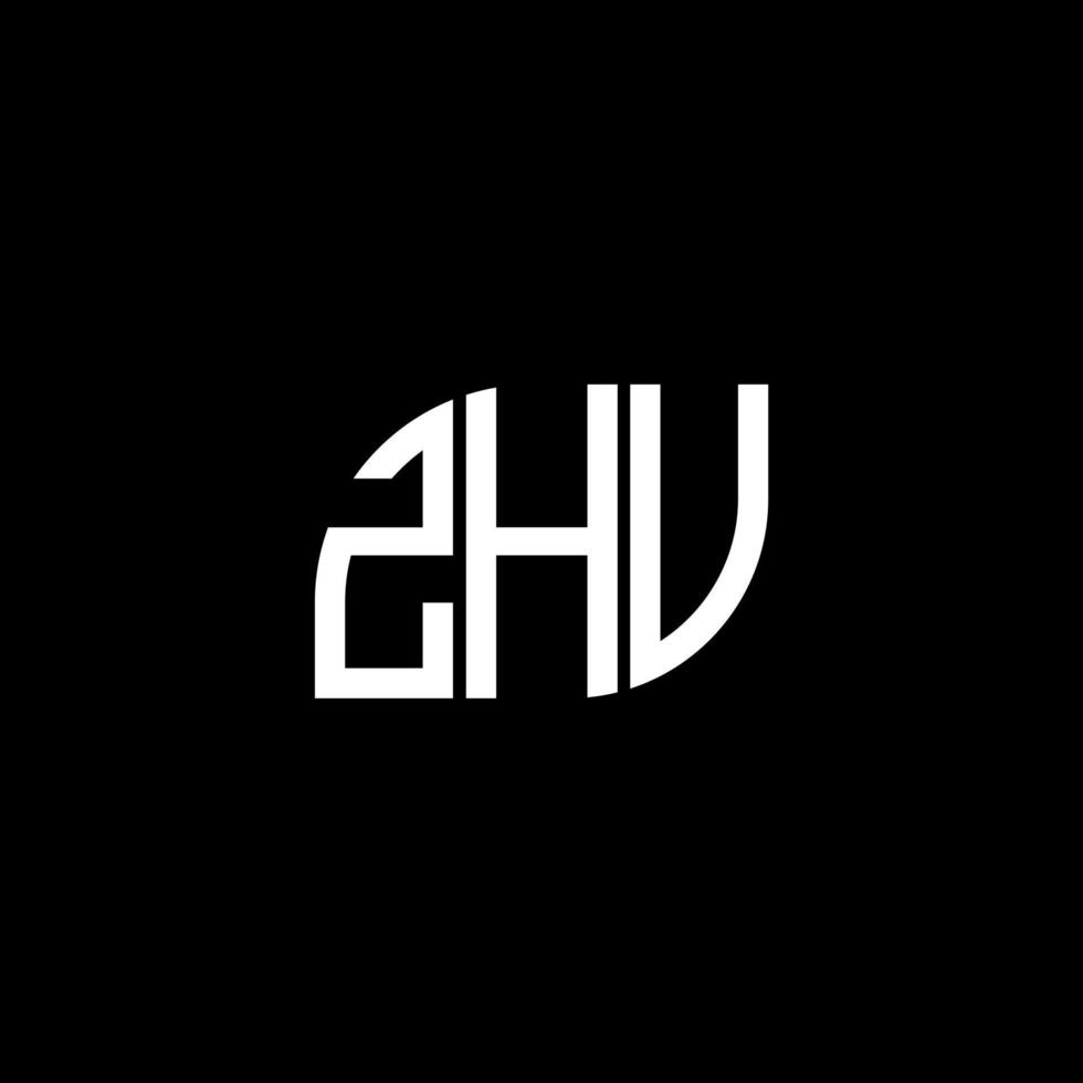 ZHV letter logo design on black background. ZHV creative initials letter logo concept. ZHV letter design. vector