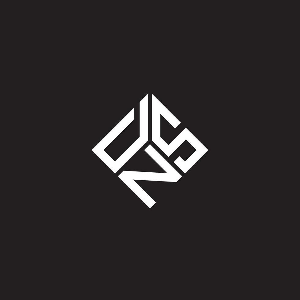 DNS letter logo design on black background. DNS creative initials letter logo concept. DNS letter design. vector