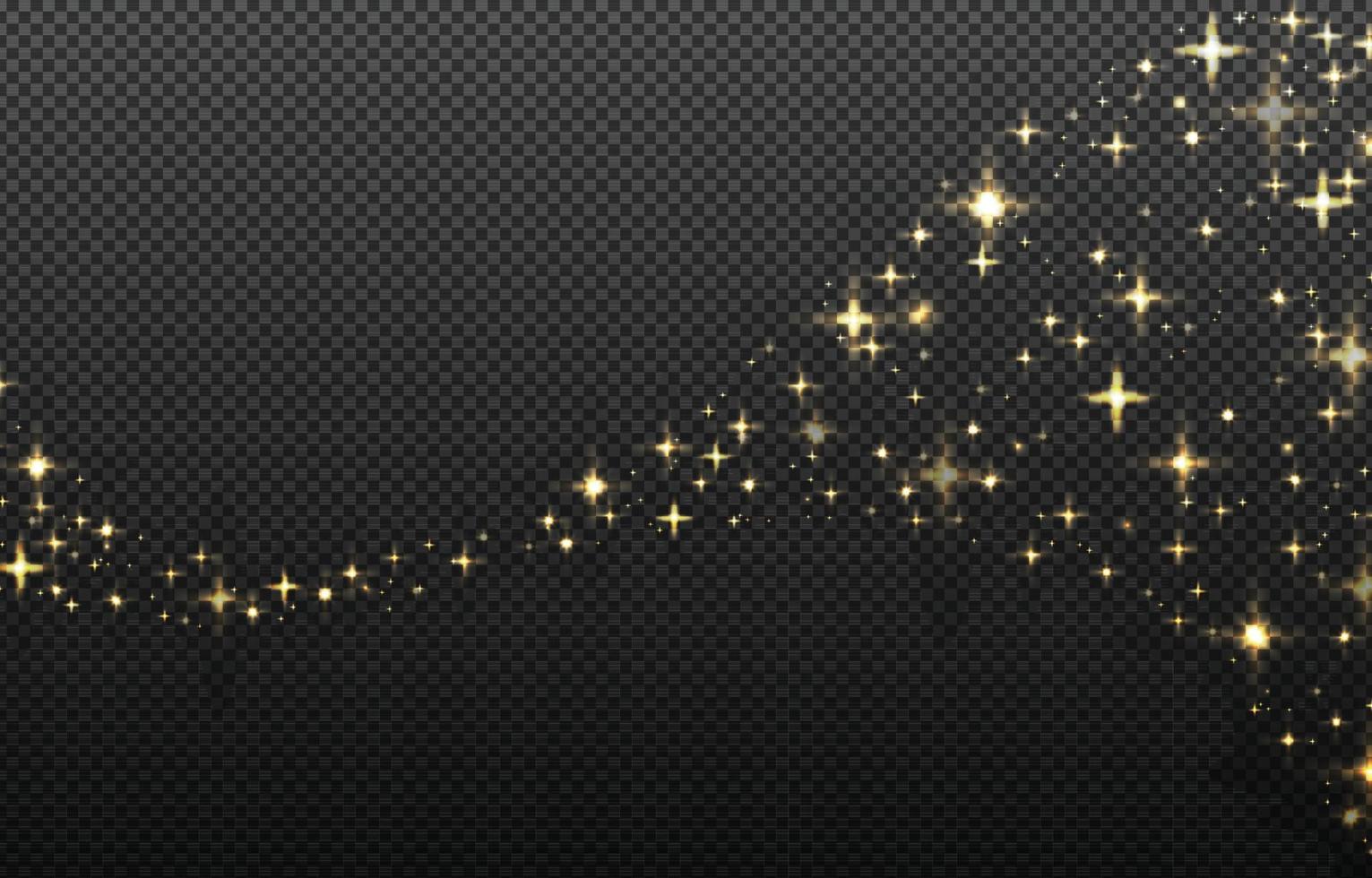 Golden Sparkling Stars vector