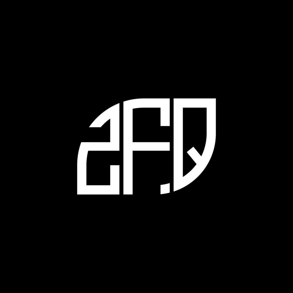 ZFQ creative initials letter logo concept. ZFQ letter design.ZFQ letter logo design on black background. ZFQ creative initials letter logo concept. ZFQ letter design. vector