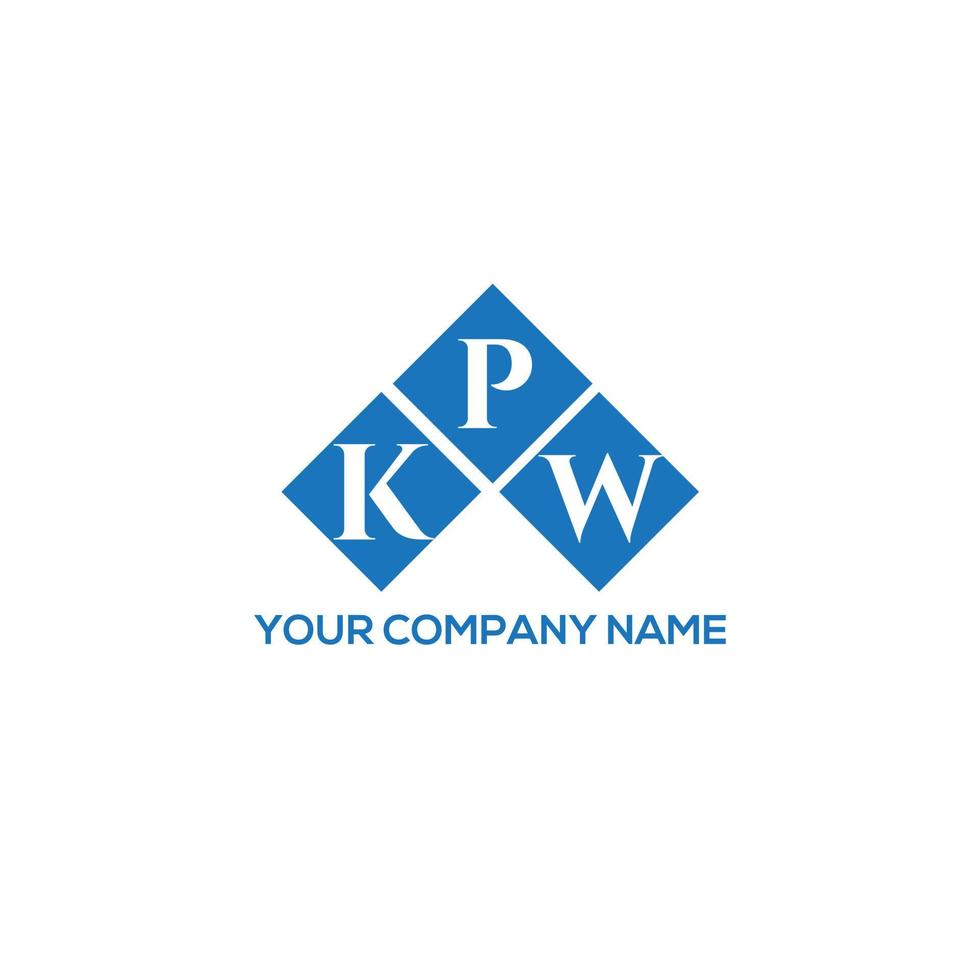 diseño de logotipo de letra kpw sobre fondo blanco. concepto de logotipo de letra de iniciales creativas kpw. diseño de letra kpw. vector