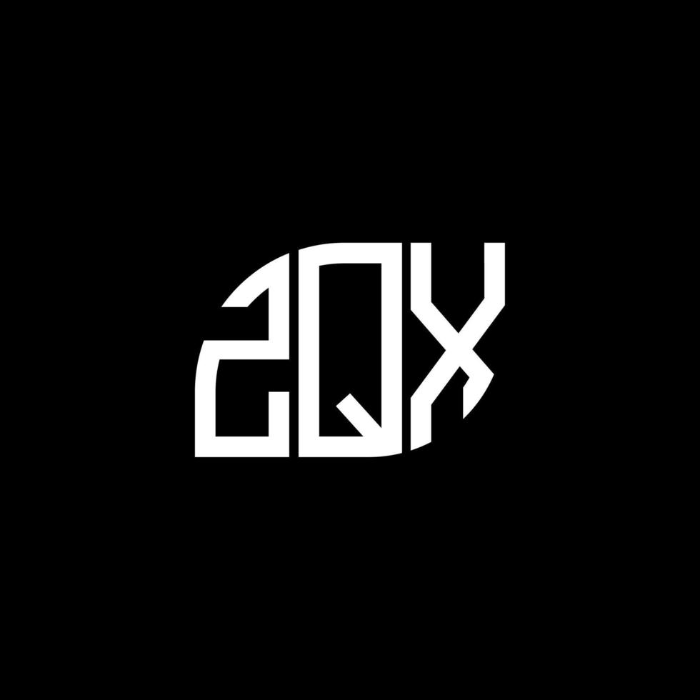 ZQX letter logo design on black background. ZQX creative initials letter logo concept. ZQX letter design. vector