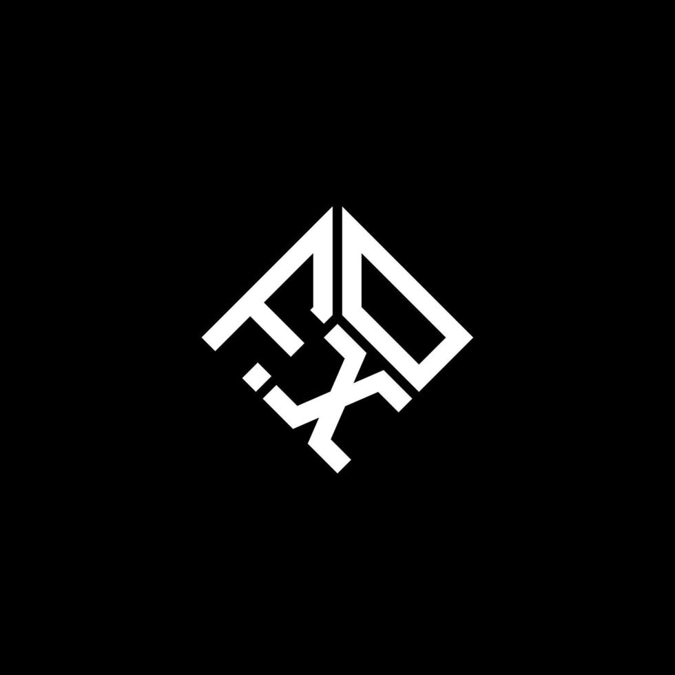 FXO letter logo design on black background. FXO creative initials letter logo concept. FXO letter design. vector