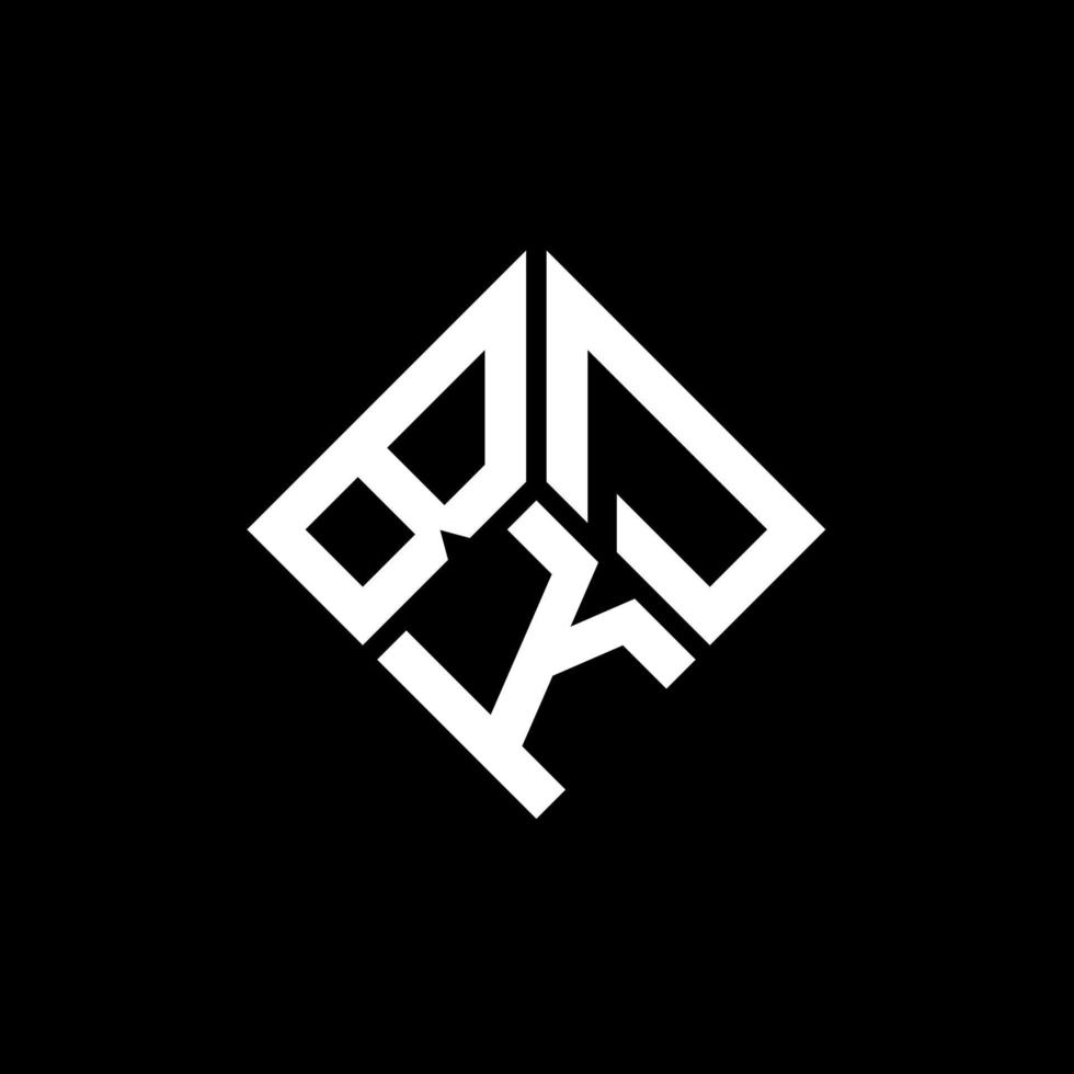diseño de logotipo de letra bkd sobre fondo negro. concepto de logotipo de letra de iniciales creativas bkd. diseño de letras bkd. vector