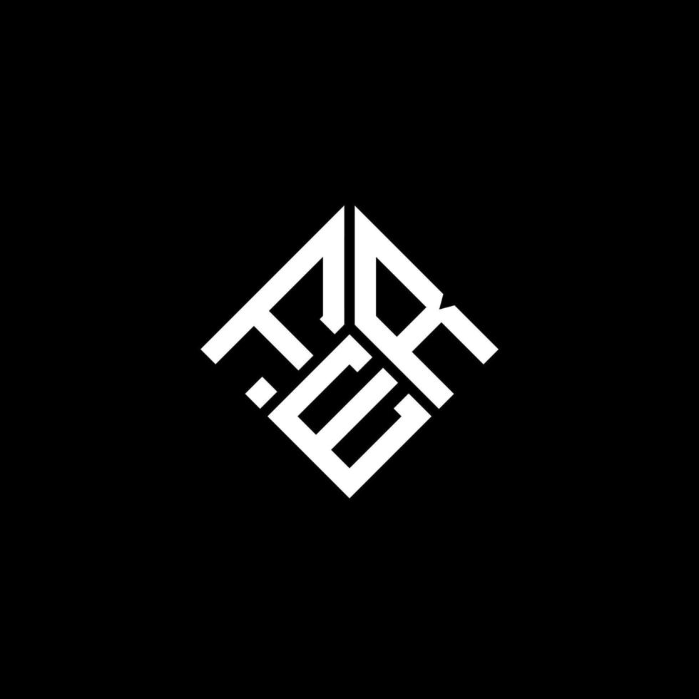 FER creative initials letter logo concept. FER letter design.FER letter logo design on black background. FER creative initials letter logo concept. FER letter design. vector