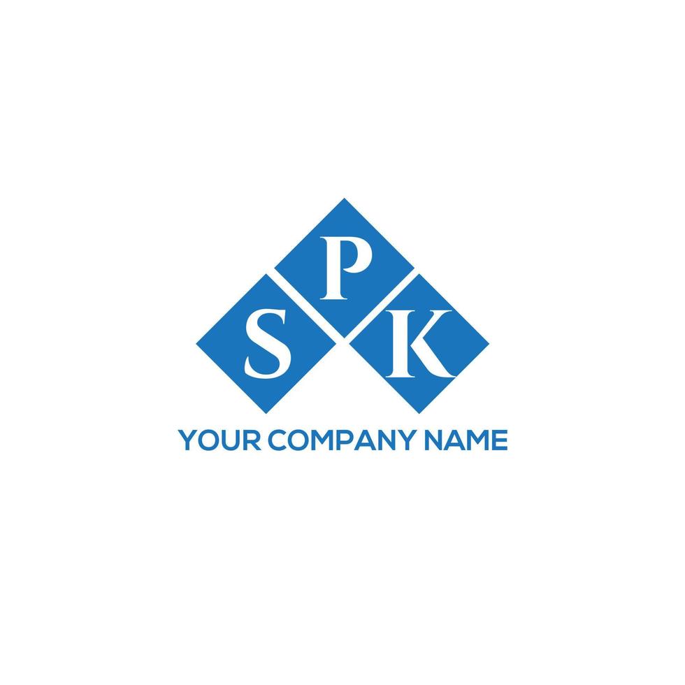 diseño de logotipo de letra spk sobre fondo blanco. concepto de logotipo de letra de iniciales creativas spk. diseño de letras spk. vector