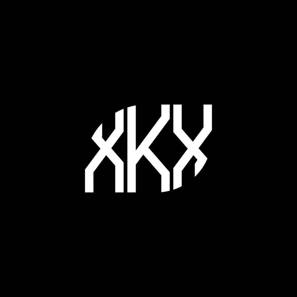xkx letter design.xkx letter logo design sobre fondo negro. xkx concepto de logotipo de letra inicial creativa. xkx letter design.xkx letter logo design sobre fondo negro. X vector