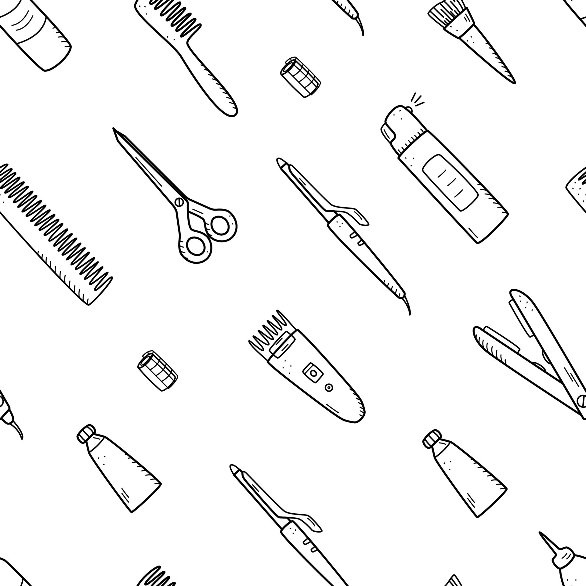 Seamless pattern of hairdressing elements. Vector illustration of doodle icons background, wallpaper. The concept of a hairdressing salon and a beauty salon 7901194 Vector Art at Vecteezy Seamless pattern of hairdressing elements. Vector illustration of doodle icons background, wallpaper. The concept of a hairdressing salon and a beauty salon 7901194 Vector Art at Vecteezy