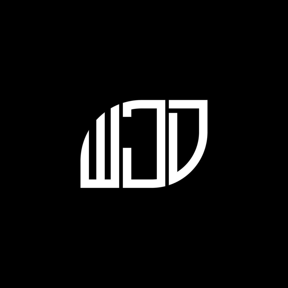 WJD letter logo design on black background. WJD creative initials letter logo concept. WJD letter design. vector