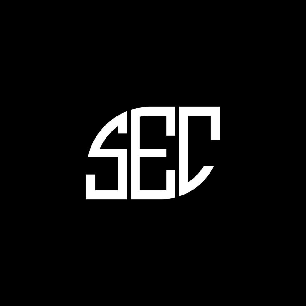 SEC letter design.SEC letter logo design on black background. SEC creative initials letter logo concept. SEC letter design.SEC letter logo design on black background. S vector