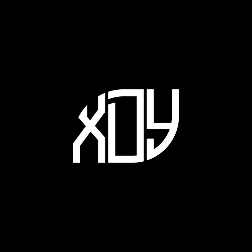 diseño del logotipo de la letra xdy sobre fondo negro. concepto de logotipo de letra de iniciales creativas xdy. diseño de letras xdy. vector