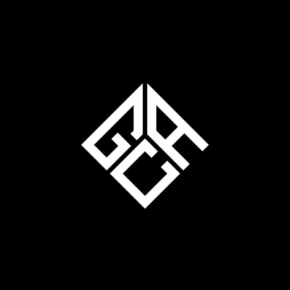 diseño de logotipo de letra gca sobre fondo negro. concepto de logotipo de letra de iniciales creativas gca. diseño de letras gca. vector