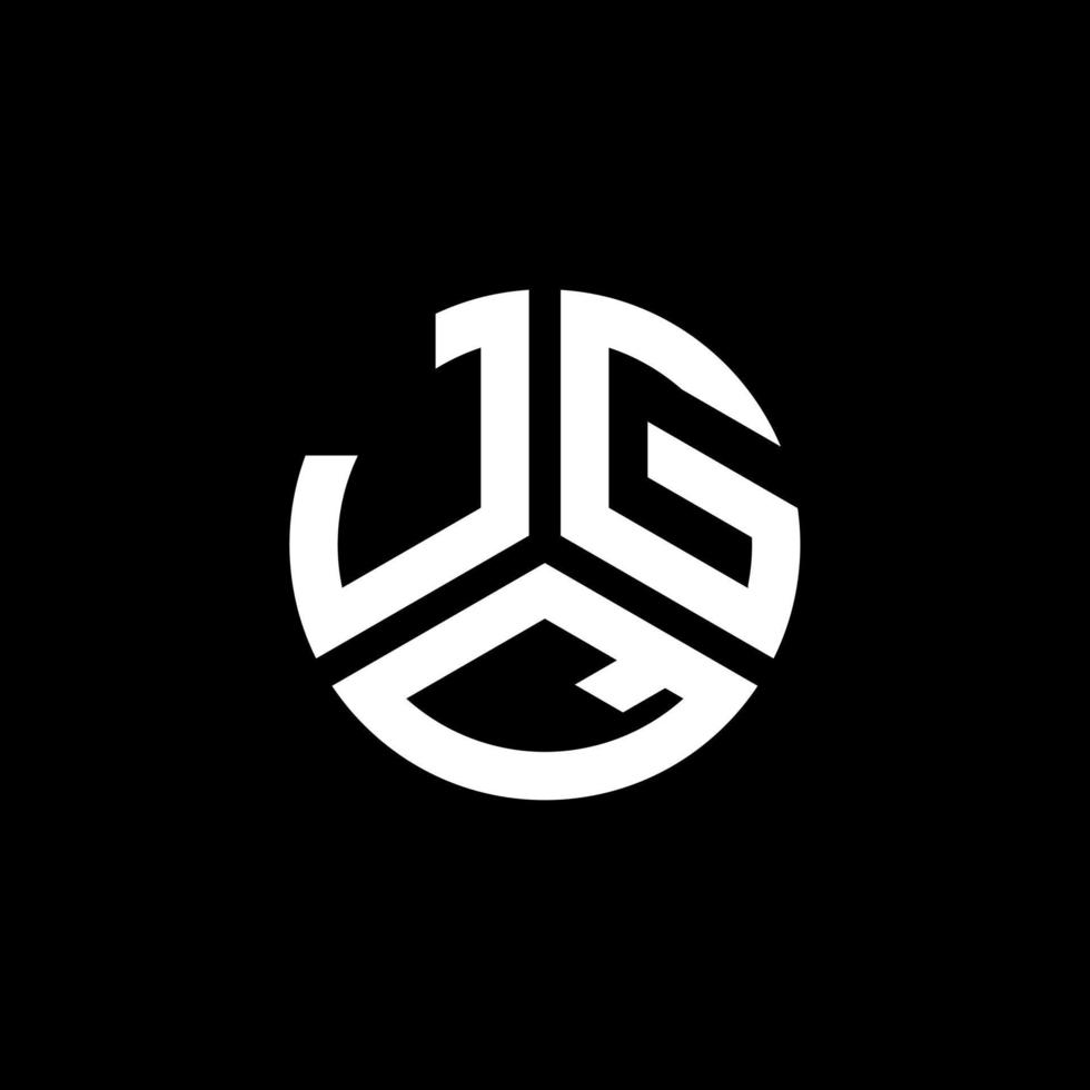diseño de logotipo de letra jgq sobre fondo negro. jgq concepto de logotipo de letra de iniciales creativas. diseño de letras jgq. vector