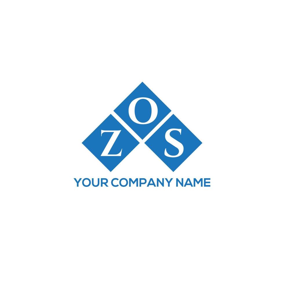 ZOS letter logo design on white background. ZOS creative initials letter logo concept. ZOS letter design. vector