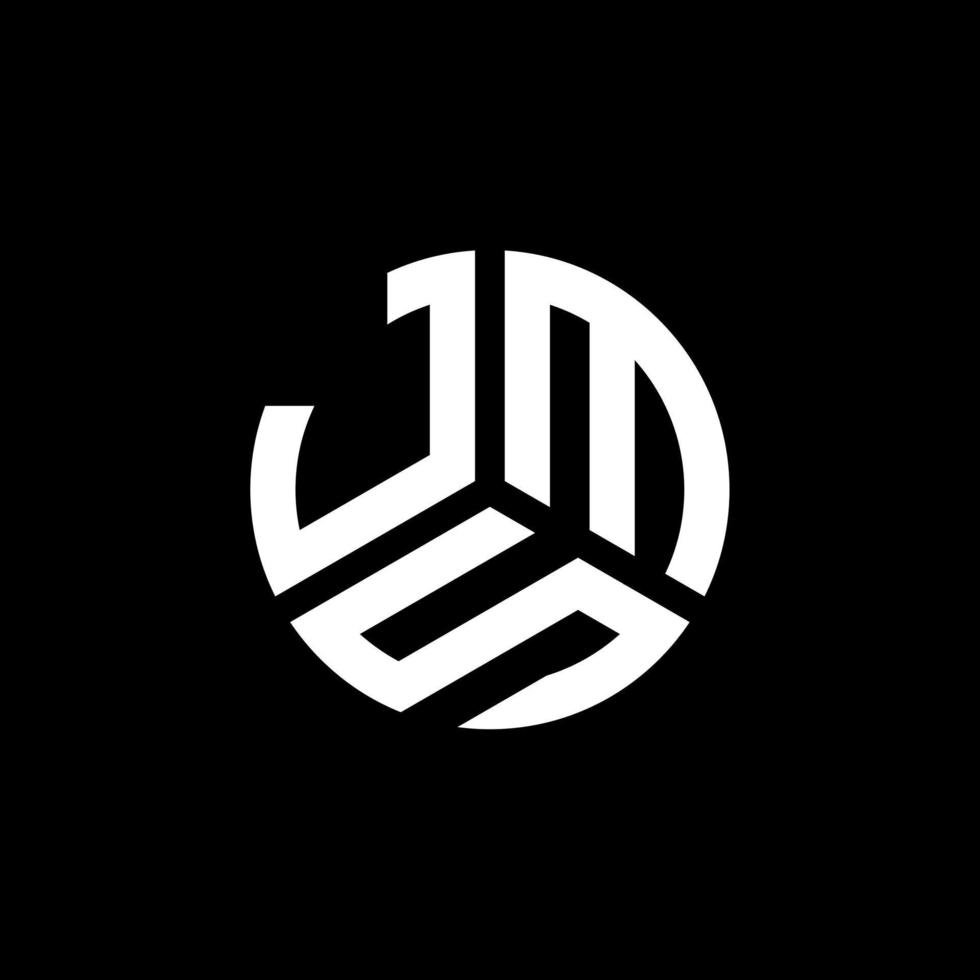 JMS letter logo design on black background. JMS creative initials letter logo concept. JMS letter design. vector