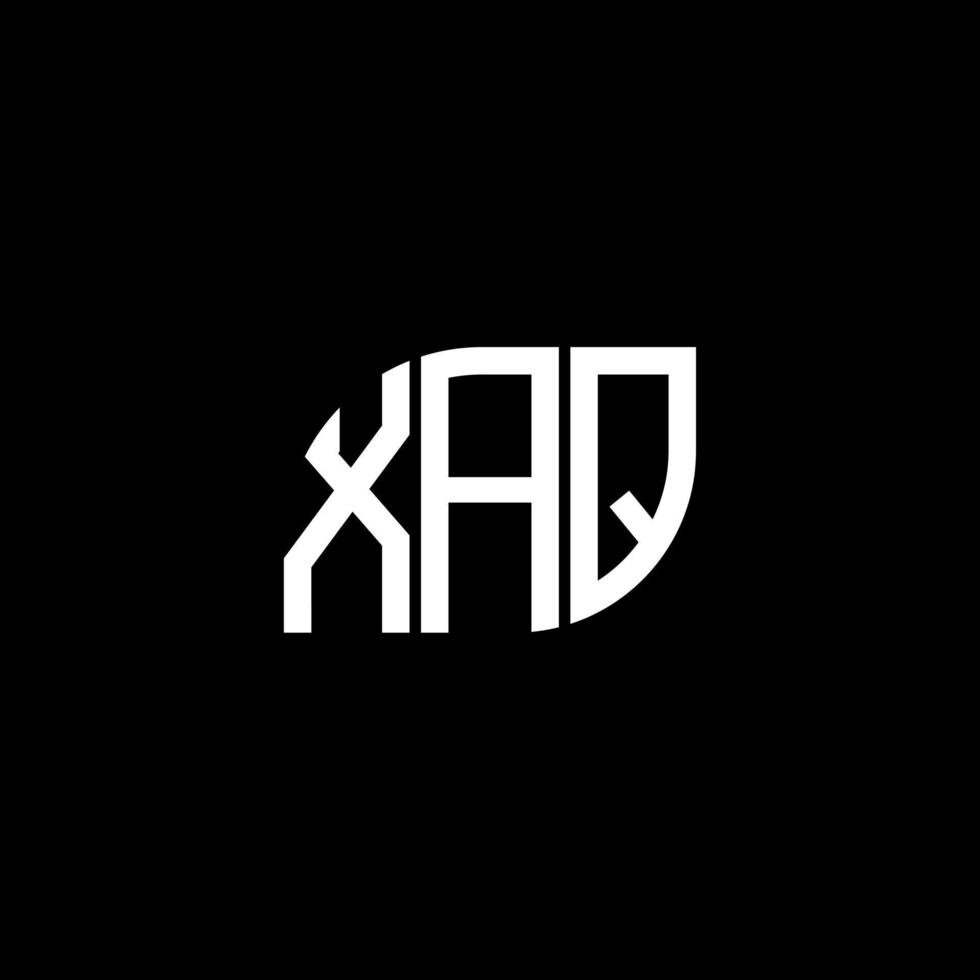 diseño del logotipo de la letra xaq sobre fondo negro. concepto de logotipo de letra inicial creativa xaq. diseño de letras xaq. vector