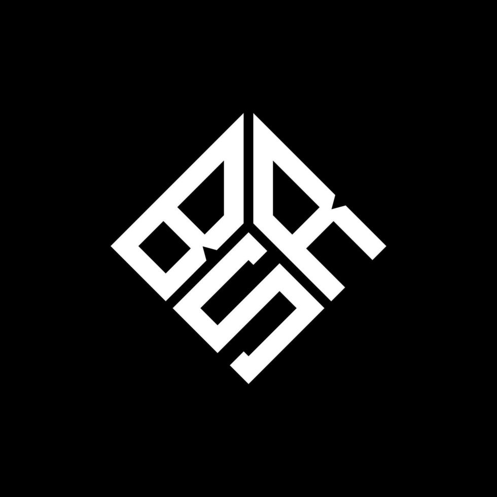 diseño de logotipo de letra bsr sobre fondo negro. concepto de logotipo de letra de iniciales creativas bsr. diseño de carta bsr. vector