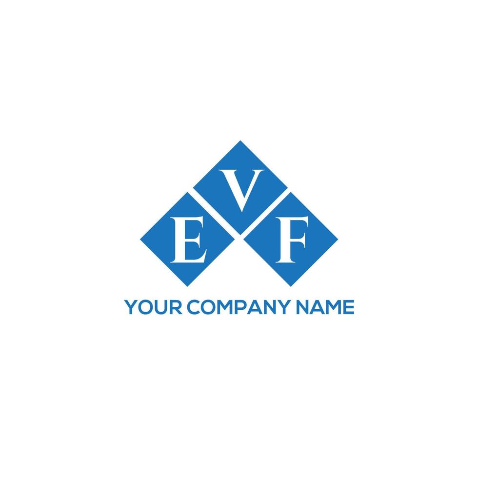 EVF letter logo design on white background. EVF creative initials letter logo concept. EVF letter design. vector