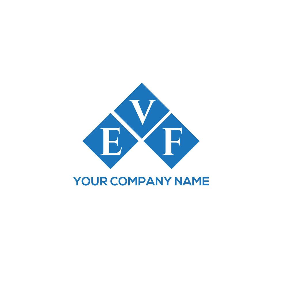 diseño de logotipo de letra evf sobre fondo blanco. concepto de logotipo de letra de iniciales creativas evf. diseño de letras evf. vector