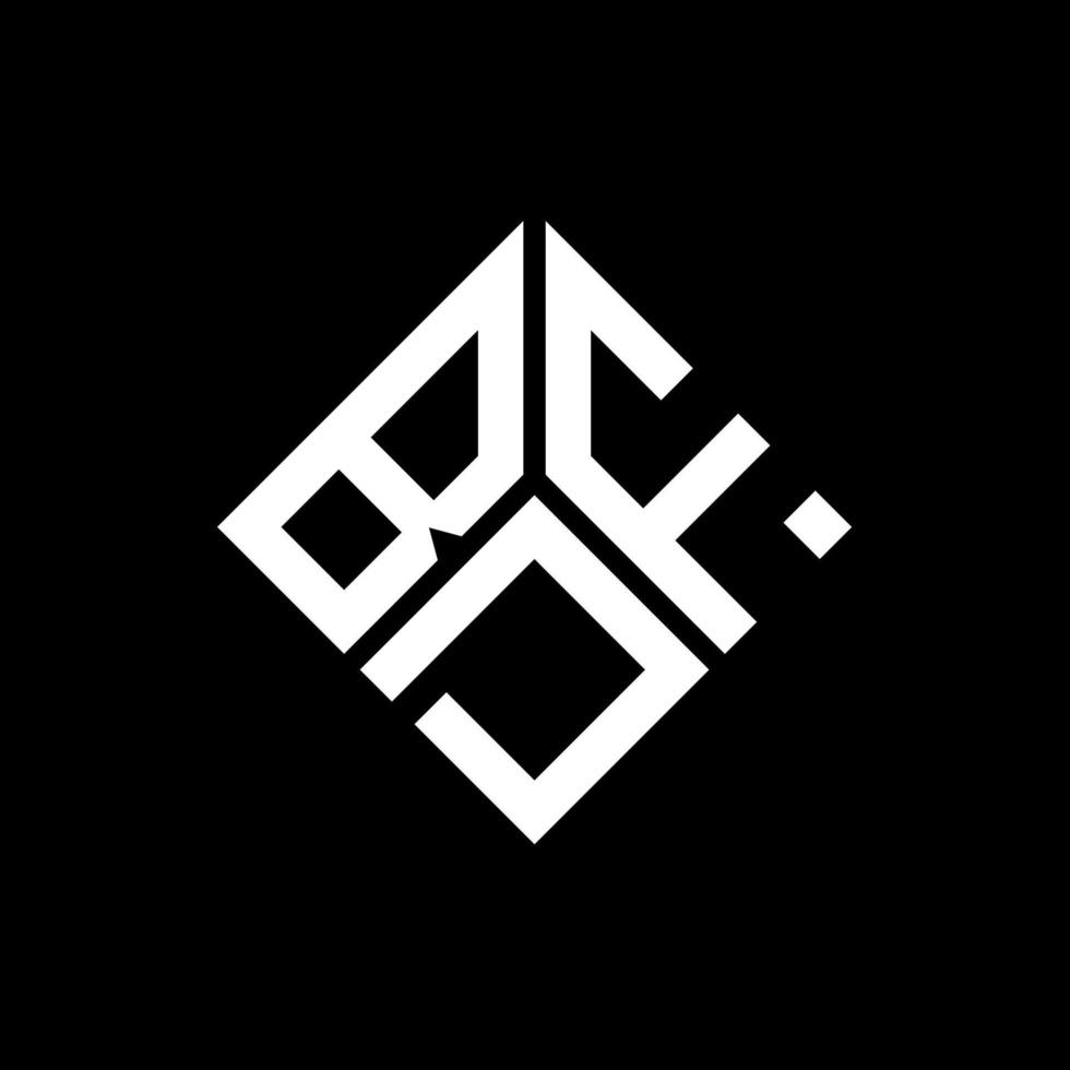BDF letter logo design on black background. BDF creative initials letter logo concept. BDF letter design. vector