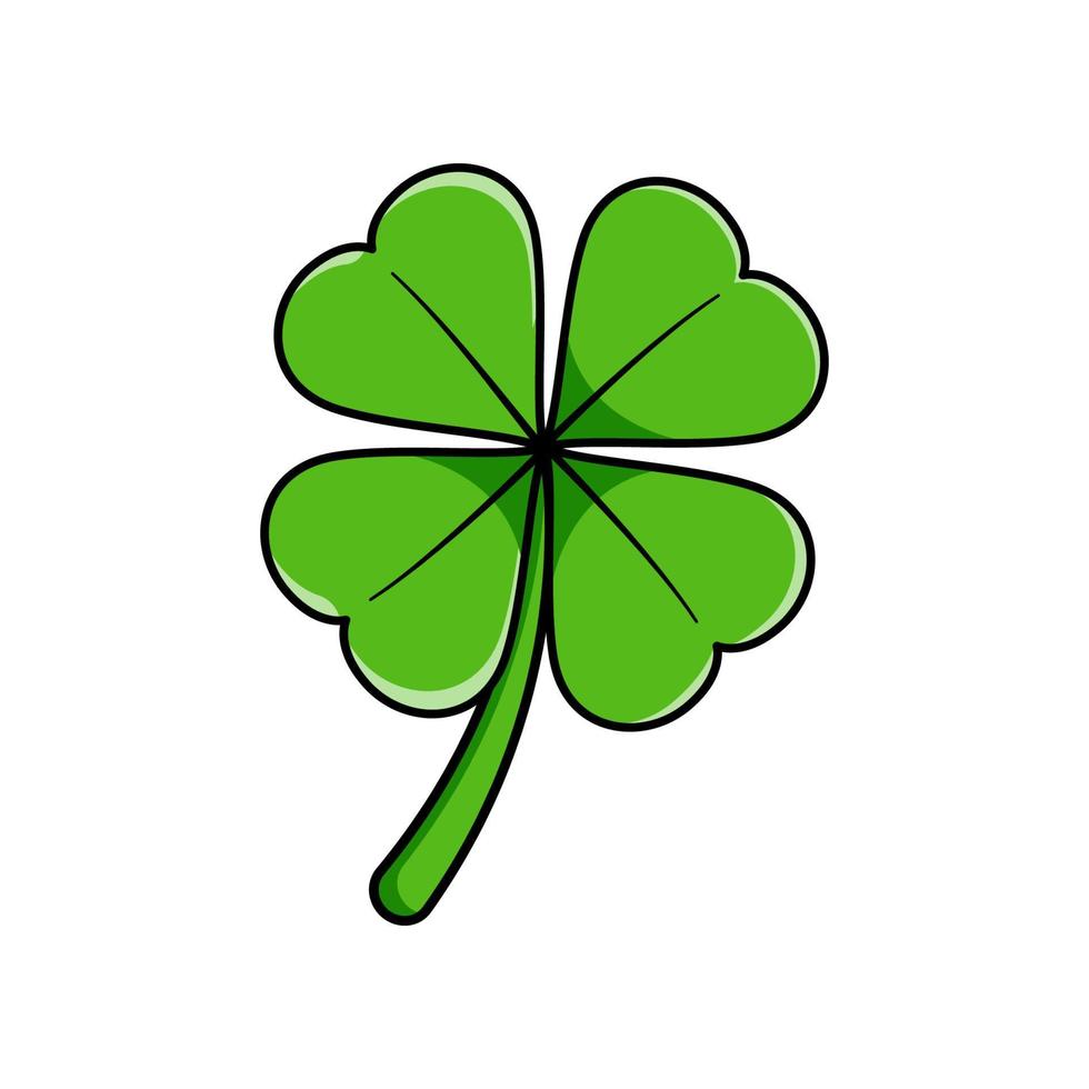 Four leaf clover vector isolated on white background