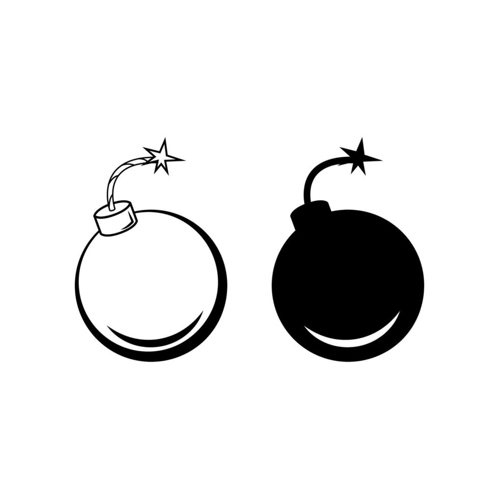 Bomb Vector isolated on white background.