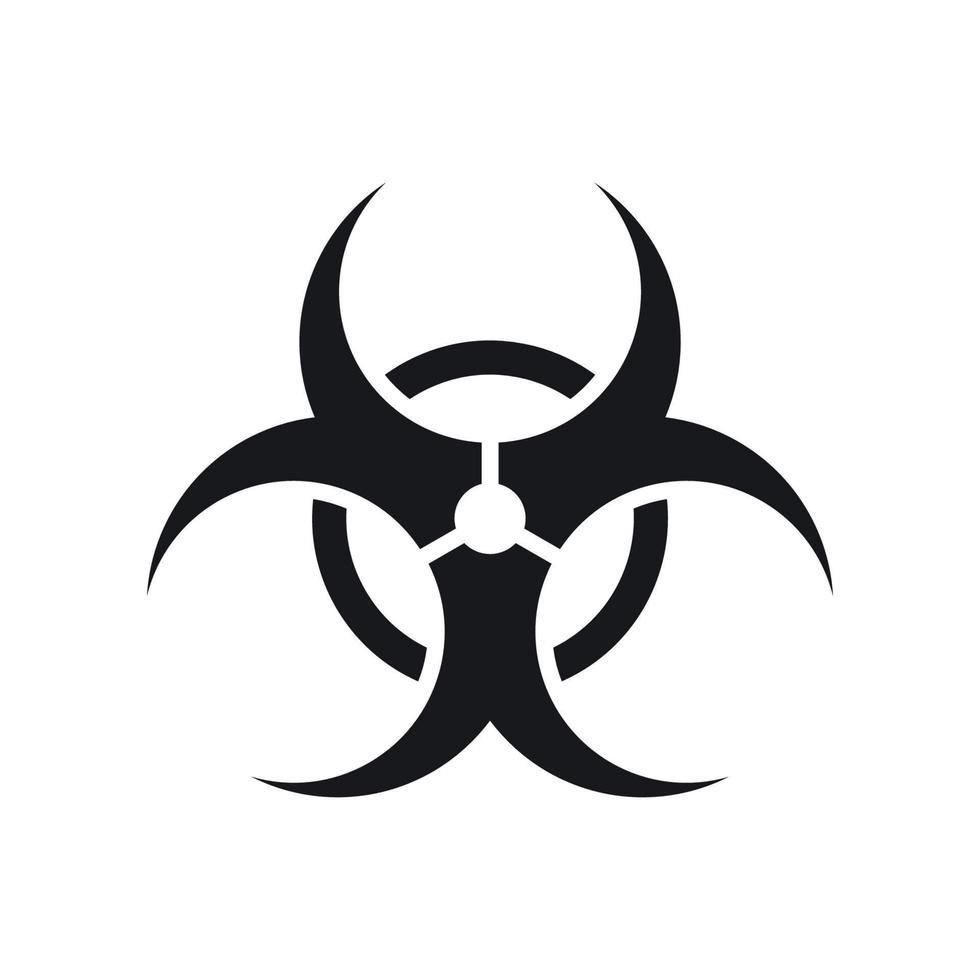 Biohazard icon isolated on white background vector