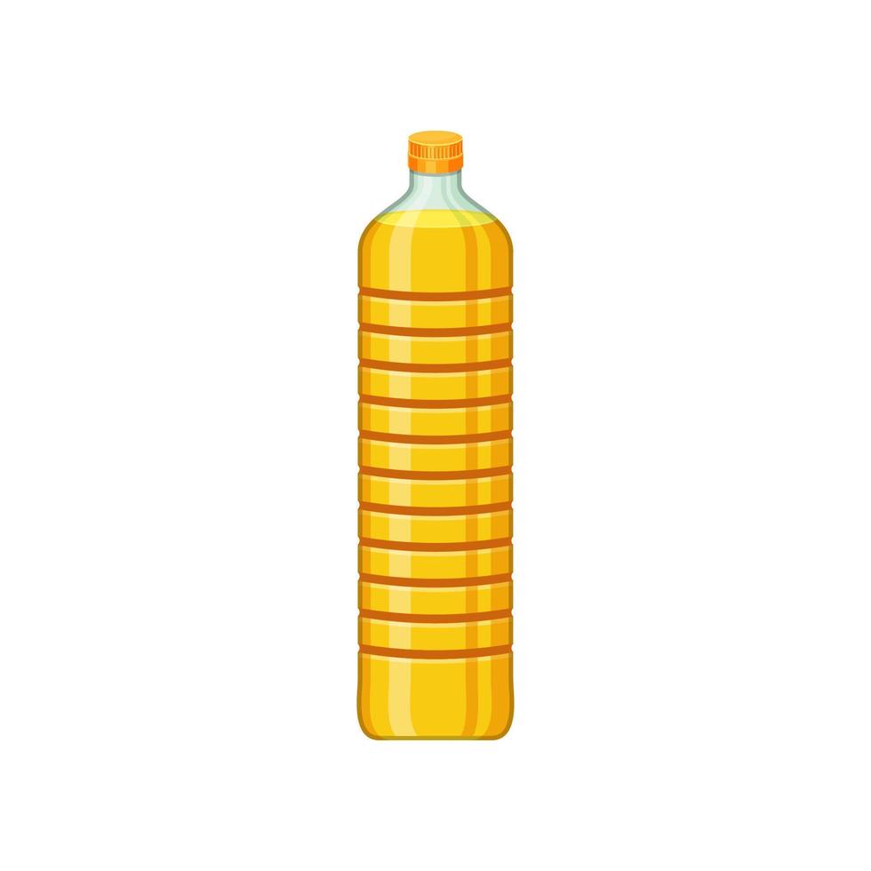 vector cooking oil bottle isolated on white background