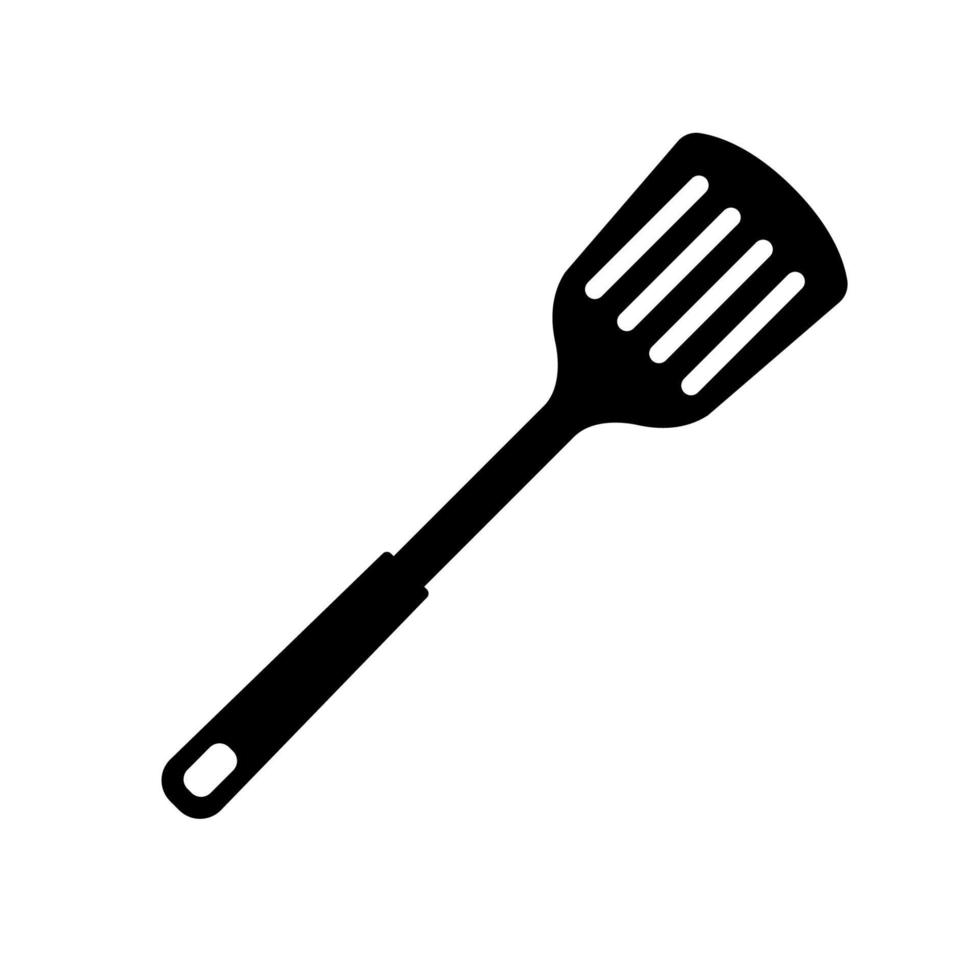 Silhuette spatula vector isolated on white background