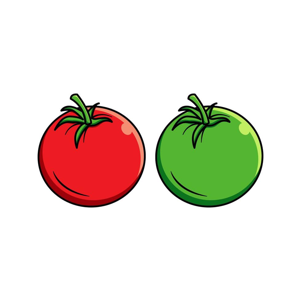 vector de tomate aislado sobre fondo blanco