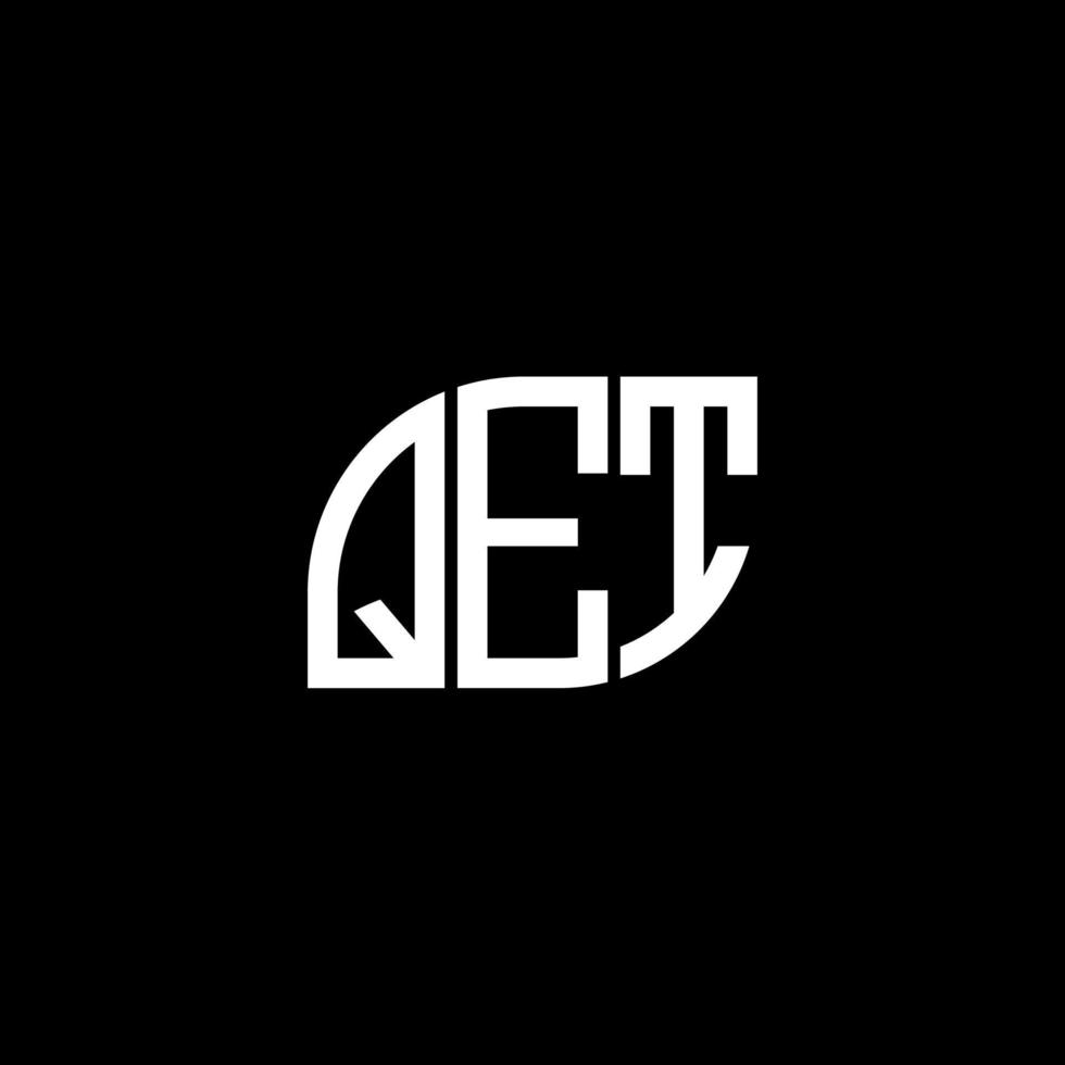 QET letter logo design on black background. QET creative initials letter logo concept. QET letter design. vector