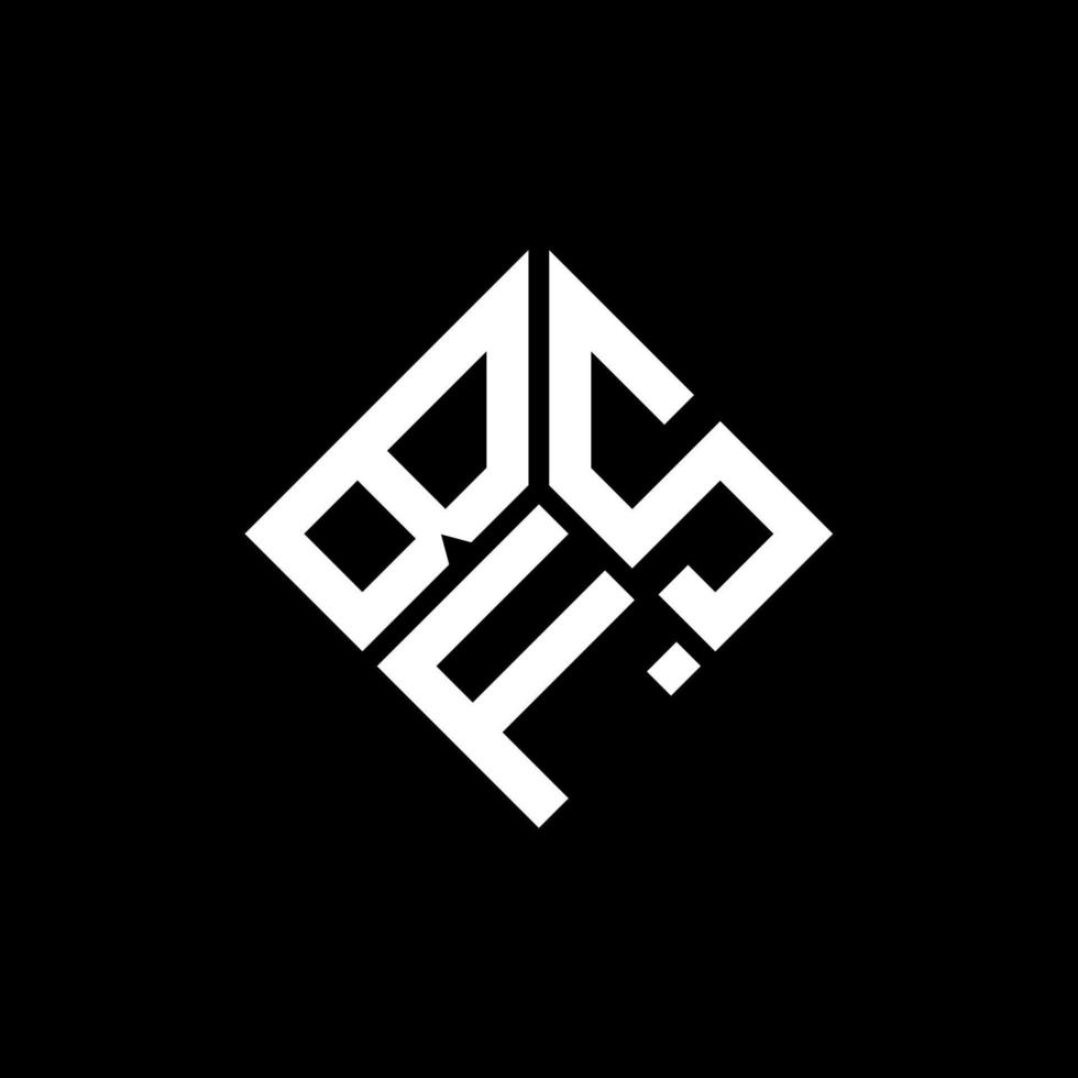 BFS letter logo design on black background. BFS creative initials letter logo concept. BFS letter design. vector