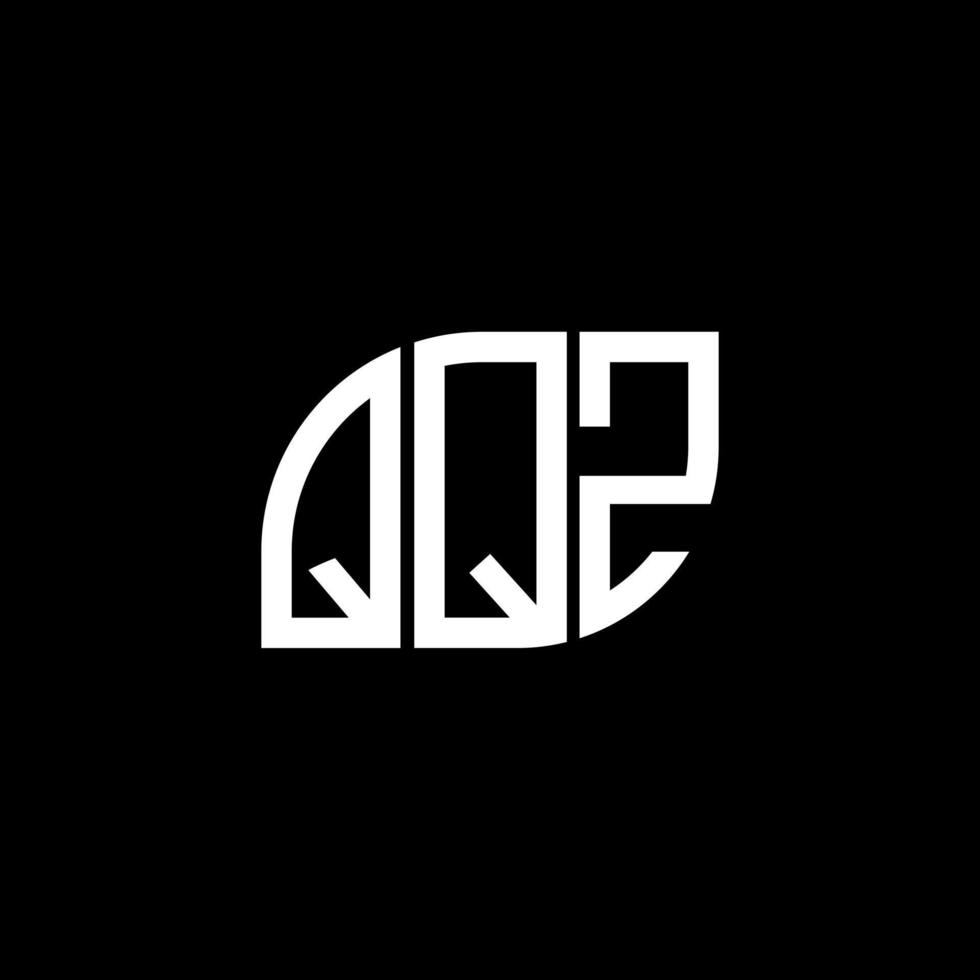 QQZ letter logo design on black background. QQZ creative initials letter logo concept. QQZ letter design. vector