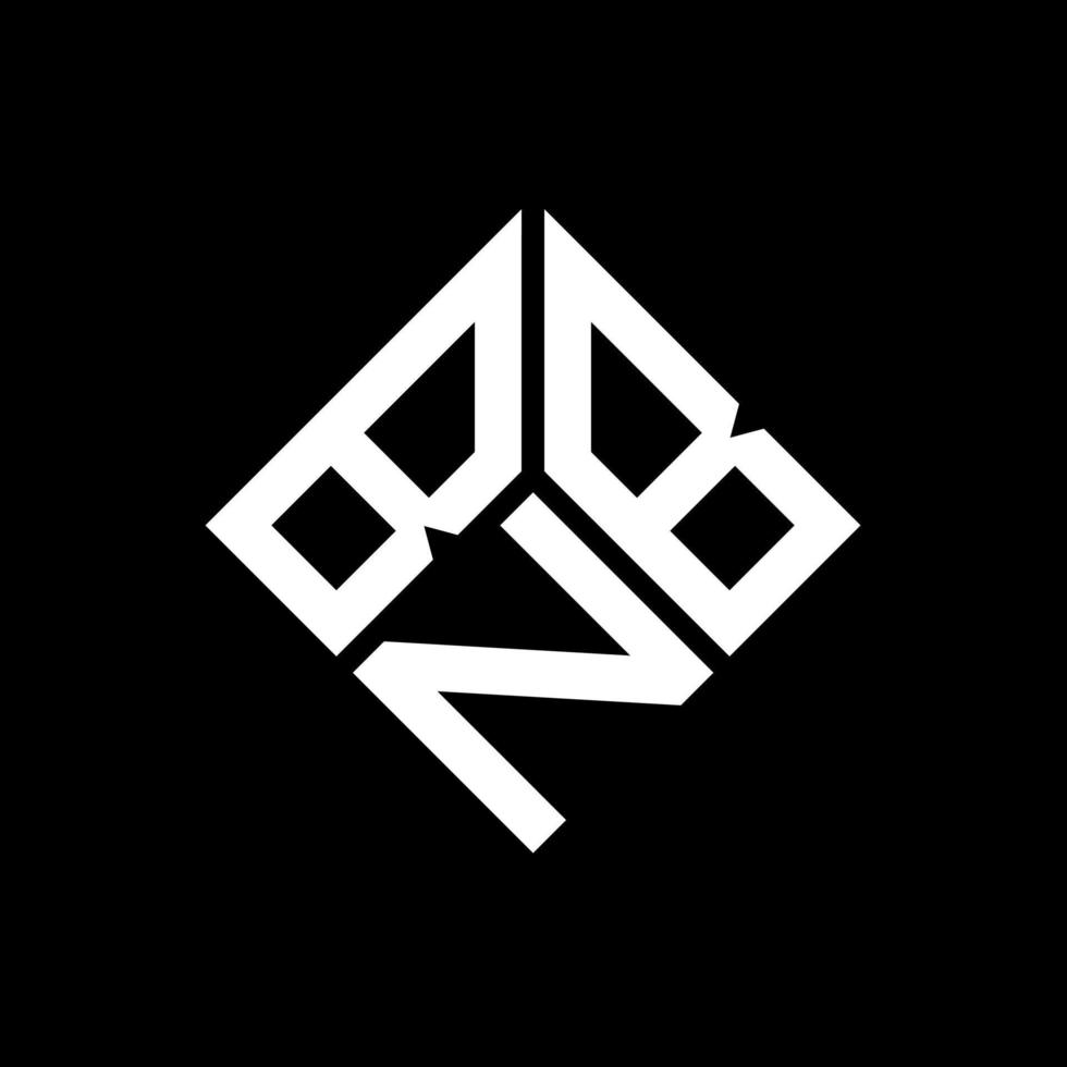 diseño de logotipo de letra bnb sobre fondo negro. concepto de logotipo de letra de iniciales creativas bnb. diseño de letras bnb. vector