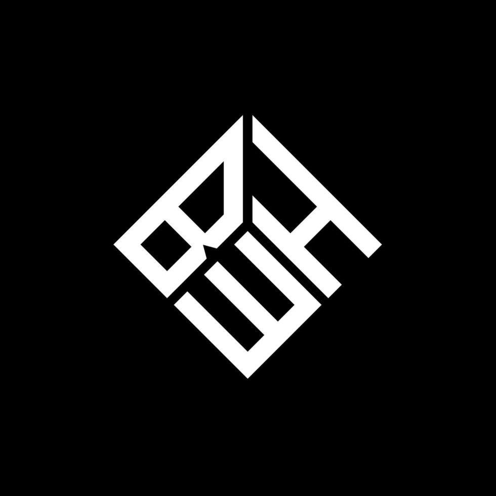 diseño de logotipo de letra bwh sobre fondo negro. concepto de logotipo de letra de iniciales creativas bwh. diseño de letras bwh. vector