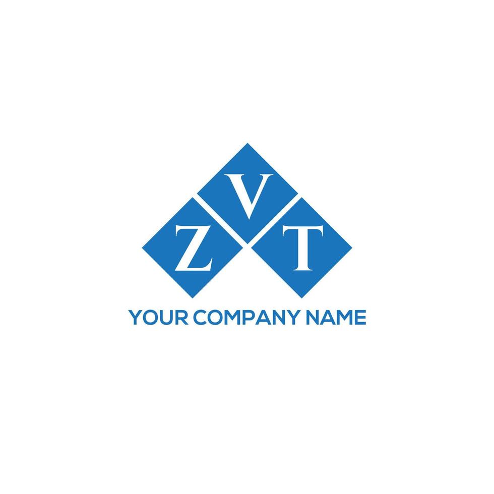 diseño de logotipo de letra zvt sobre fondo blanco. concepto de logotipo de letra de iniciales creativas zvt. diseño de letras zvt. vector
