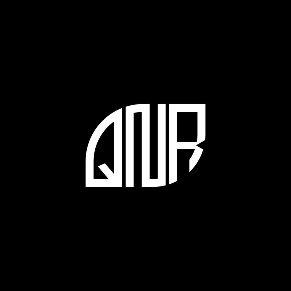 diseño de letras qnr. diseño de logotipo de letras qnr sobre fondo negro. qnr concepto de logotipo de letra de iniciales creativas. diseño de letras qnr. diseño de logotipo de letras qnr sobre fondo negro. q vector